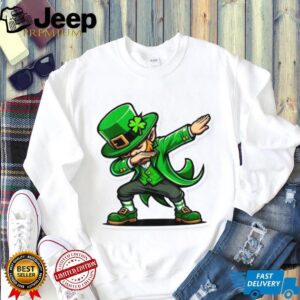Dabbing Leprechaun Sticker Design Funny Irish Dance T Shirt