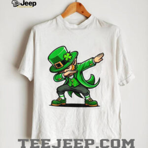 Dabbing Leprechaun Sticker Design Funny Irish Dance T Shirt
