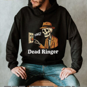 Dead Ringer Skeleton Pun Vintage Noir Detective T Shirt