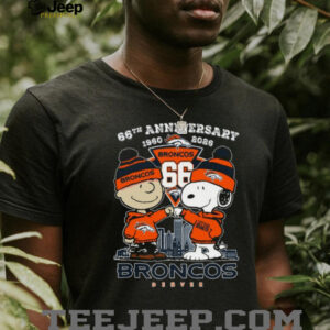 Denver Broncos 66th Anniversary 1960 2026 Charlie Brown and Snoopy T Shirt Denver Broncos 66th Anniversary 1960 2026 Charlie Brown and Snoopy T Shirt