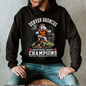 Denver Broncos AFC Champions 2026 Victory Mascot Football T Shirt Denver Broncos AFC Champions 2026 Victory Mascot Football T Shirt