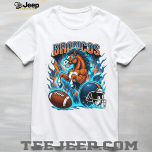 Denver Broncos Football Fire Mascot T Shirt
