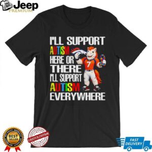 Denver Broncos Mascot Autism Awareness Support Ribbon T Shirt Denver Broncos Mascot Autism Awareness Support Ribbon T Shirt