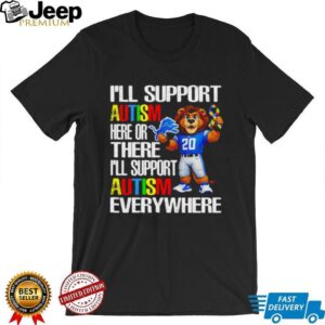 Detroit Lions Mascot Autism Awareness I’ll Support Everywhere Shirt Detroit Lions Mascot Autism Awareness I’ll Support Everywhere Shirt