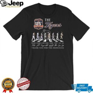 Detroit Tigers 125th Anniversary 1901 2026 Legends Abbey Road Signatures T Shirt Detroit Tigers 125th Anniversary 1901 2026 Legends Abbey Road Signatures T Shirt