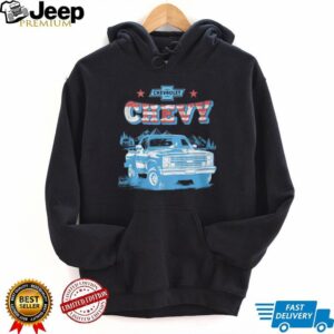 Classic Chevrolet Chevy Square Body Truck American Flag T Shirt