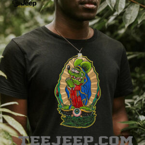 Ed Roth Style Green Rat Monster Virgin Mary Parody Lowbrow Art T Shirt