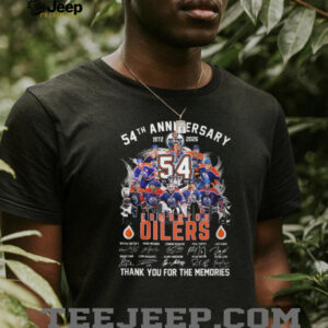 Edmonton Oilers 54th Anniversary 1972 2026 Thank You For The Memories T Shirt Edmonton Oilers 54th Anniversary 1972 2026 Thank You For The Memories T Shirt