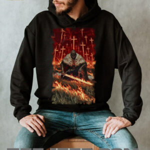 Elden Ring Inspired Knight in Flame Grave of Swords Dark Fantasy T Shirt Elden Ring Inspired Knight in Flame Grave of Swords Dark Fantasy T Shirt