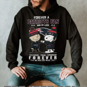 Forever A Patriots Fan Win Or Lose Charlie Brown and Snoopy Tee Forever A Patriots Fan Win Or Lose Charlie Brown and Snoopy Tee