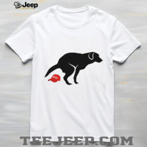 Funny Dog Pooping on Red MAGA Hat Political Satire T Shirt Funny Dog Pooping on Red MAGA Hat Political Satire T Shirt