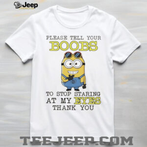 Funny Minion “Stop Staring At My Eyes” Humorous Quote T Shirt Funny Minion “Stop Staring At My Eyes” Humorous Quote T Shirt