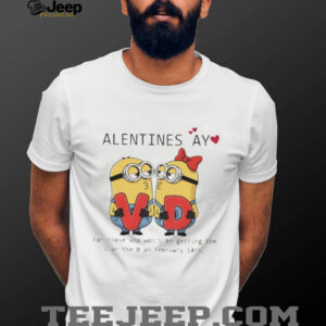 Funny Minion Valentine's Day “No V or D” Sarcastic T Shirt