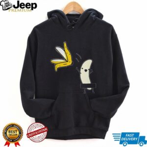Funny Naked Banana Peeling Itself Censored Cartoon Humor T Shirt
