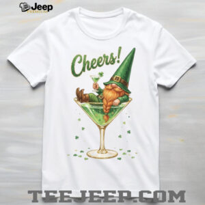 Funny St. Patrick’s Day Gnome in Martini Glass “Cheers” T Shirt Funny St. Patrick’s Day Gnome in Martini Glass “Cheers” T Shirt