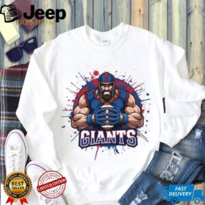 Giants Football Warrior Splatter Art T Shirt Giants Football Warrior Splatter Art T Shirt