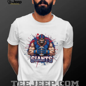 Giants Football Warrior Splatter Art T Shirt