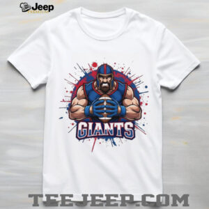 Giants Football Warrior Splatter Art T Shirt