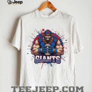 Giants Football Warrior Splatter Art T Shirt