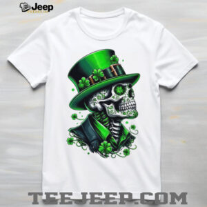 Gothic St. Patrick’s Day Sugar Skull Skeleton with Green Top T Shirt Gothic St. Patrick’s Day Sugar Skull Skeleton with Green Top T Shirt
