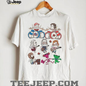 Grateful Dead Cartoon Band Members and Dancing Bears Graphic T Shirt
