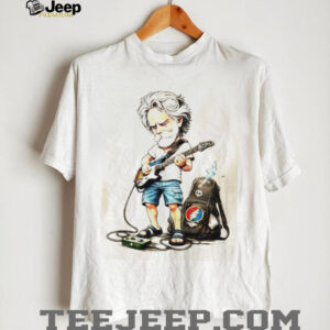 Grateful Dead Jerry Garcia Cartoon Guitarist Tribute T Shirt