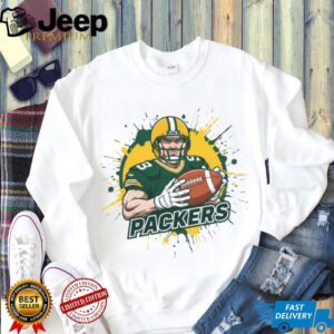 Green Bay Packers Football Player Splatter Art Shirt Green Bay Packers Football Player Splatter Art Shirt