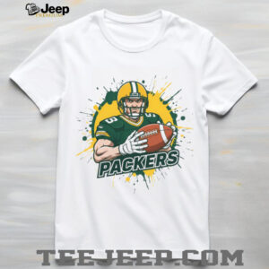 Green Bay Packers Football Player Splatter Art Shirt