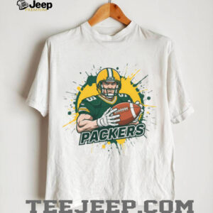Green Bay Packers Football Player Splatter Art Shirt