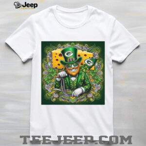 Green Bay Packers Style Leprechaun with Cheesehead St. Patrick’s Day Tee Green Bay Packers Style Leprechaun with Cheesehead St. Patrick’s Day Tee
