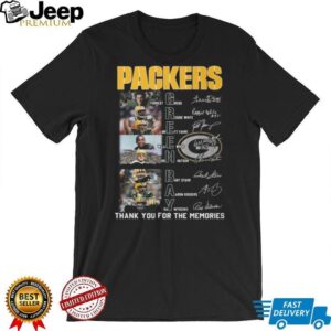 Green Bay Packers “Thank You For The Memories” Legends Photo Grid T Shirt