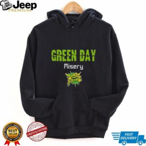 Green Day Misery Jet Set Karaoke V Neck Graphic T Shirt