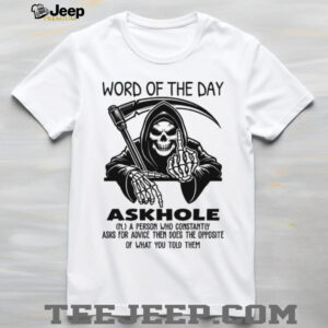 Grim Reaper “Askhole” Dictionary Definition Funny Graphic Tee Grim Reaper “Askhole” Dictionary Definition Funny Graphic Tee