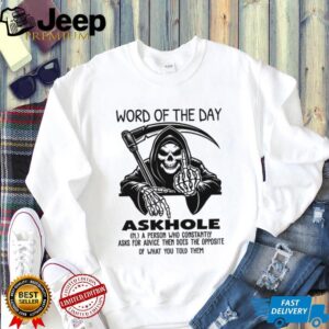 Grim Reaper “Askhole” Dictionary Definition Funny Graphic Tee