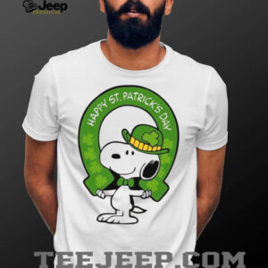 Happy St. Patrick's Day Lucky Dog with Green T Shirt and Horseshoe