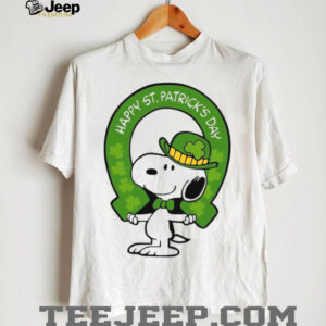 Happy St. Patrick's Day Lucky Dog with Green T Shirt and Horseshoe