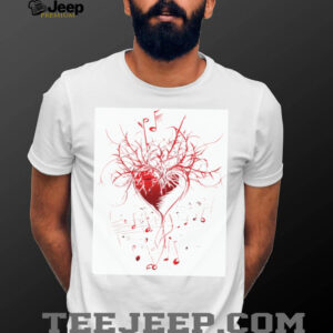 Heart Harmony Musical Notes and Thorns Graphic T Shirt Heart Harmony Musical Notes and Thorns Graphic T Shirt