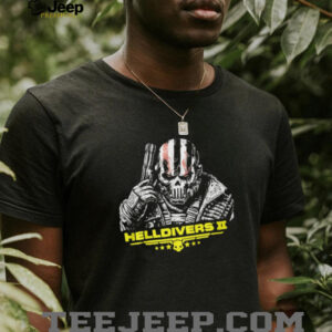Helldivers 2 Skull Mask Tactical Soldier Combat Graphic T Shirt