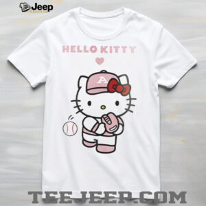 Hello Kitty Baseball Catcher Pink Graphic Sports T Shirt