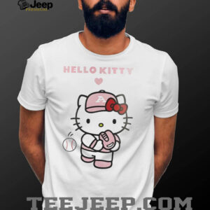 Hello Kitty Baseball Catcher Pink Graphic Sports T Shirt