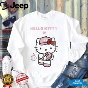Hello Kitty Baseball Catcher Pink Graphic Sports T Shirt