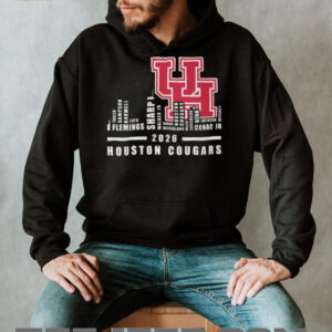 Houston Cougars 2026 Basketball Roster Signature Logo T Shirt Houston Cougars 2026 Basketball Roster Signature Logo T Shirt