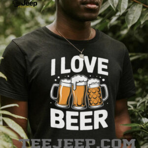 I Love Beer Classic Mugs Graphic Pub & Drinking T Shirt