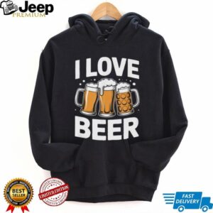 I Love Beer Classic Mugs Graphic Pub & Drinking T Shirt