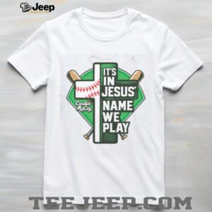 In Jesus Name We Play Baseball Cross T Shirt Design Christian Sports