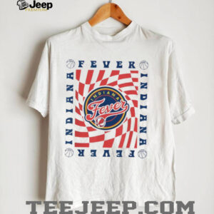 Indiana Fever WNBA Basketball Trippy Checkered Graphic T Shirt Indiana Fever WNBA Basketball Trippy Checkered Graphic T Shirt