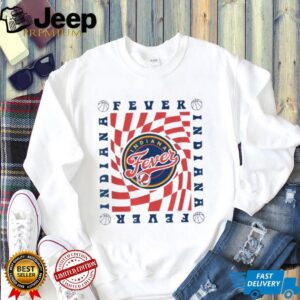 Indiana Fever WNBA Basketball Trippy Checkered Graphic T Shirt