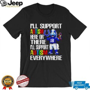 Indianapolis Colts Blue Mascot Autism Awareness Support T Shirt Indianapolis Colts Blue Mascot Autism Awareness Support T Shirt