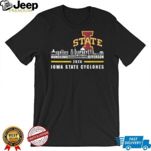 Iowa State Cyclones 2026 Team Roster Skyline Graphic T Shirt