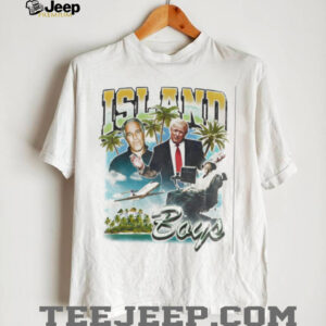 Island Boys Retro Tropical Parody Celebrity Graphic T Shirt